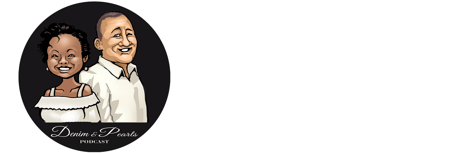 Denim & Pearls illustrated logo